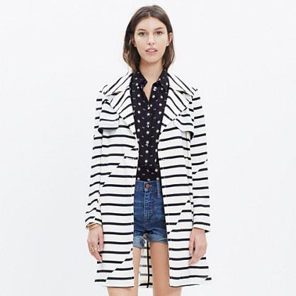 Madewell Parcel Trench Coat In Breakstripe