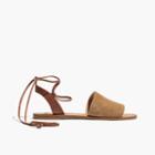 Madewell The Rena Lace-up Sandal In Suede