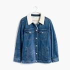 Madewell The Oversized Jean Jacket: Sherpa Edition