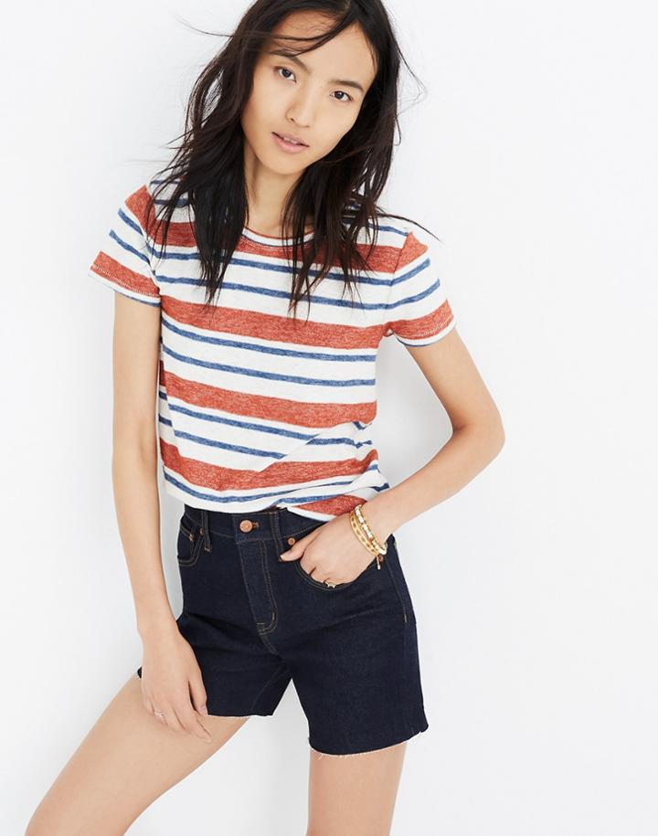 Madewell High-rise Denim Boyshorts In Bailey Wash