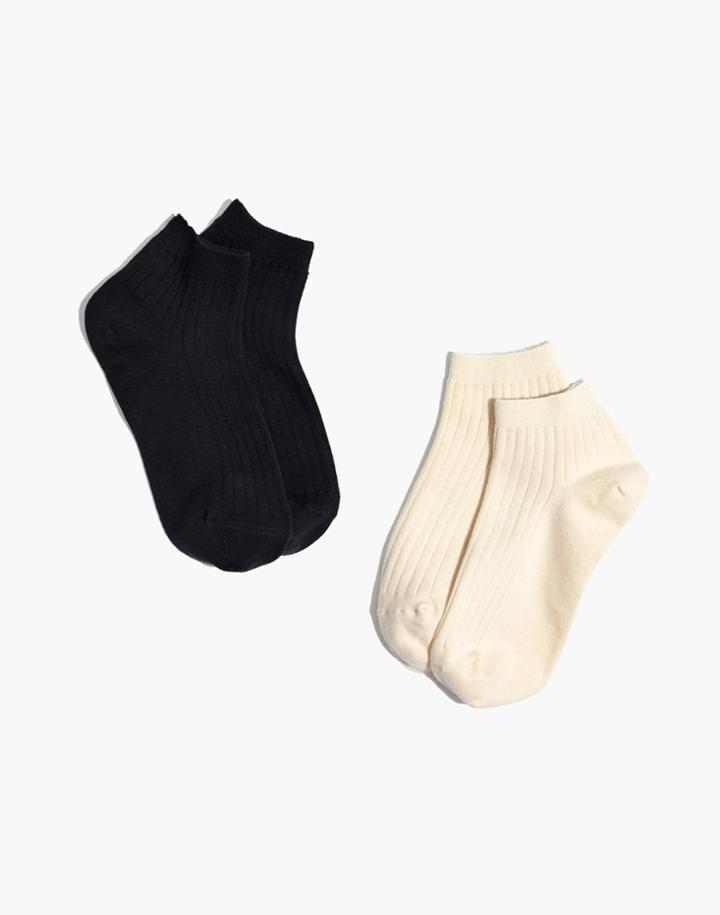 Madewell Two-pack Ribbed Heather Ankle Socks