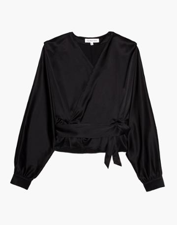 Madewell The Great Eros Silk Ereni Wrap Top