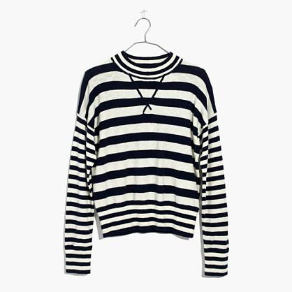 Madewell Relaxed Mockneck Sweater In Stripe