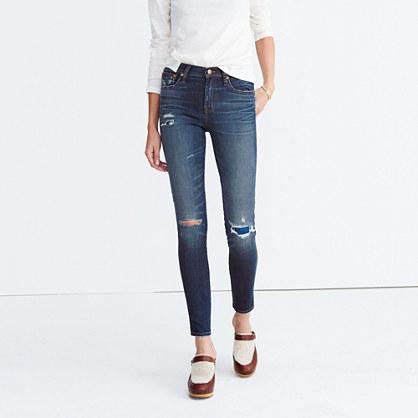 Madewell Tall 9 High-rise Skinny Jeans: Ripped And Patched Edition