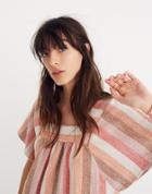 Madewell Texture & Thread Butterfly Top In Sherbet Stripe