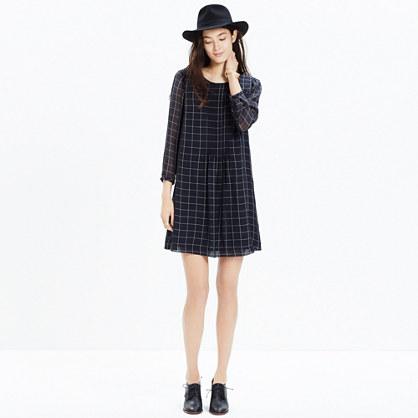 Madewell Silk Windowpane Dress