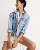 Madewell The Boxy-crop Jean Jacket In Fitzgerald Wash