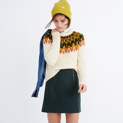 Madewell Uptown Zip Mini Skirt