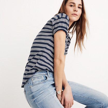 Madewell Whisper Cotton Crewneck Tee In Lori Stripe