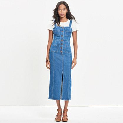 Madewell Denim Button-front Midi Dress