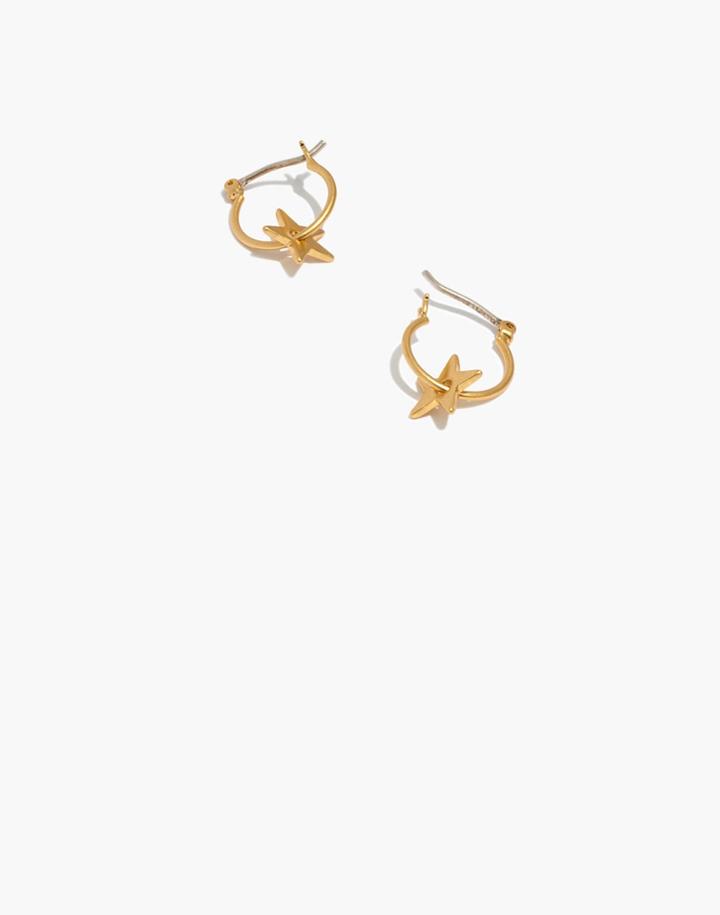 Madewell Star Charm Mini Hoop Earrings