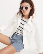 Madewell The Boxy-crop Jean Jacket In Tile White