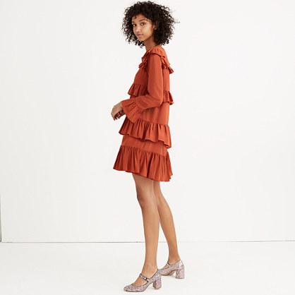 Madewell Silk Waterlily Ruffle Dress