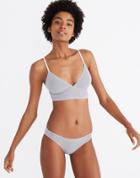 Madewell Cotton-modal Bikini In Dodd Stripe