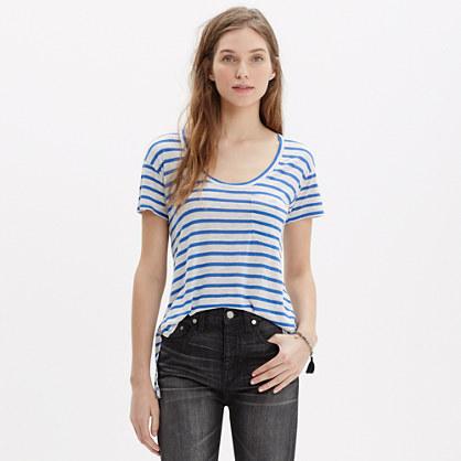 Madewell Anthem Short-sleeve Scoop Tee In Stripe