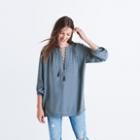 Madewell Lace-up Peasant Top