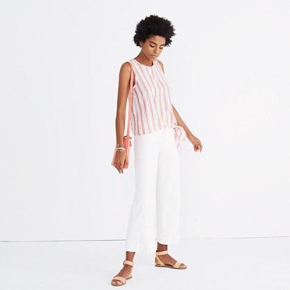 Madewell Side-tie Tank In Marcia Stripe