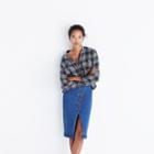 Madewell Terrace Lace-up Shirt In Owens Plaid