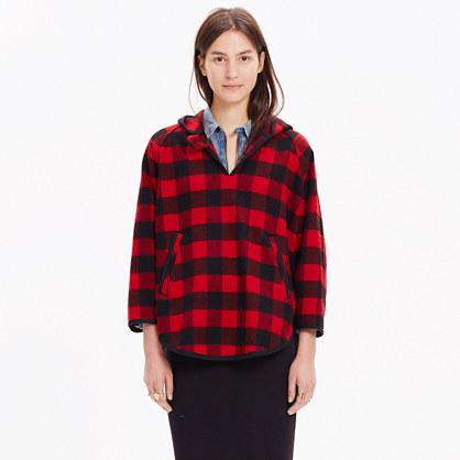 Madewell Woolrich White&trade; Buffalo-check Mill Wool Popover Jacket