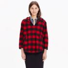 Madewell Woolrich White&trade; Buffalo-check Mill Wool Popover Jacket