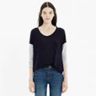 Madewell Scoopneck Roster Tee In Colorblock