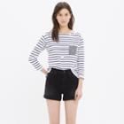 Madewell High-rise Denim Shorts In Washed Black