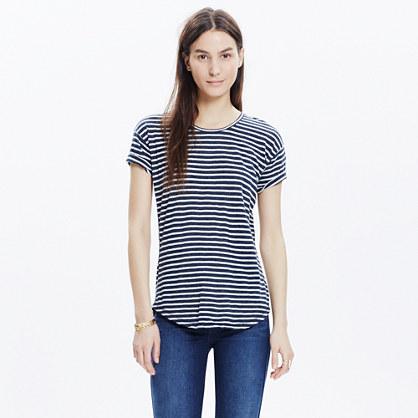Madewell Whisper Cotton Crewneck Tee In Morelia Stripe