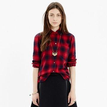 Madewell Ex-boyfriend Shirt In Albion Plaid