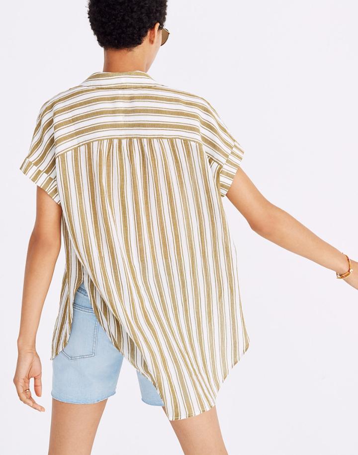 Madewell Central Tunic Shirt In Williams Stripe