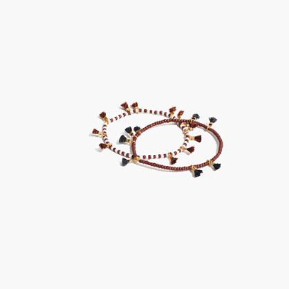 Madewell Two-pack Beaded Tassel Bracelets