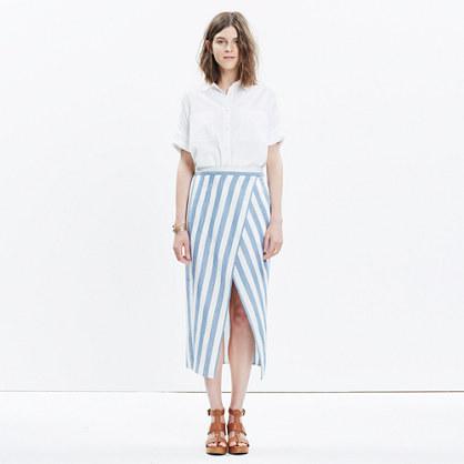 Madewell Striped Overlay Maxi Skirt