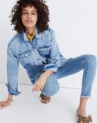 Madewell The Oversized Jean Jacket In Junction Wash: Distressed Edition