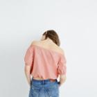 Madewell Off-the-shoulder Bubble Top In Weathered Pink