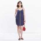 Madewell Tie-strap Cami Dress In Madras Plaid
