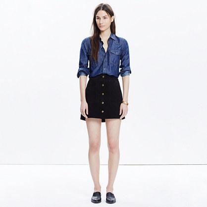 Madewell Madewell X Daryl K® Suede Snap-front Skirt