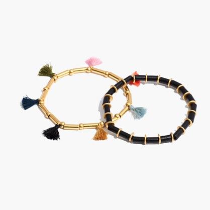 Madewell Two-pack Bead And Tassel Bracelets