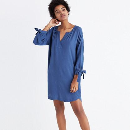 Madewell Du Jour Tie-sleeve Tunic Dress