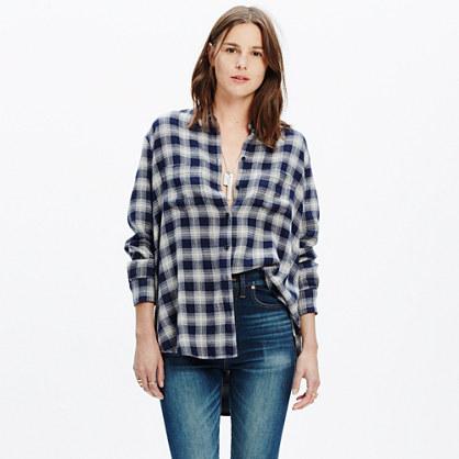 Madewell Oversized Boyshirt In Andover Plaid