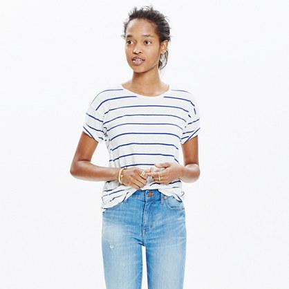 Madewell Whisper Cotton Crewneck Tee In Mariner Stripe