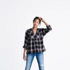 Madewell Boh&egrave;me Popover Shirt In Hayden Plaid