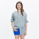 Madewell Oversized Button-down Shirt In Major Stripe