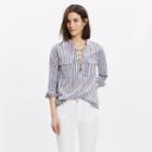 Madewell Striped Terrace Lace-up Shirt
