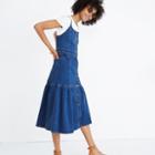 Madewell Denim Bayview Tiered Midi Dress