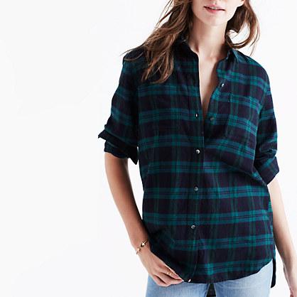 Madewell Classic Ex-boyfriend Shirt In Dark Plaid