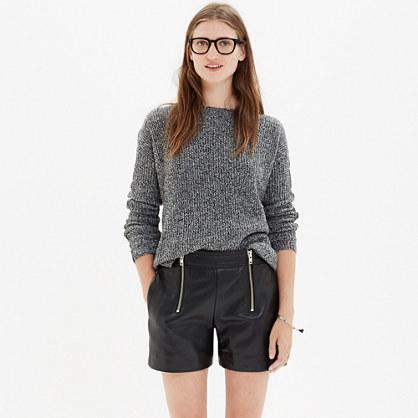 Madewell Leather Zip Shorts