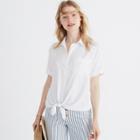 Madewell Short-sleeve Tie-front Shirt