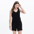 Madewell Button-front Jacquard Romper