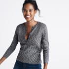 Madewell Marled Henley Pullover Sweater