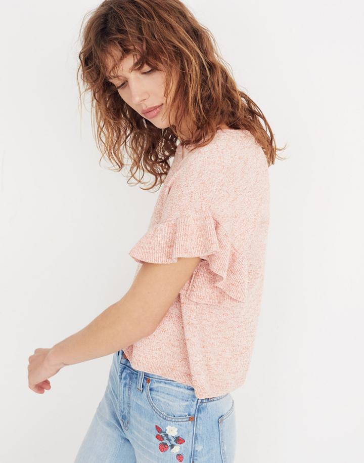 Madewell Ruffle-sleeve Sweater Tee
