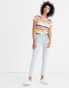 Madewell 10 High-rise Crop Jeans In Piper Stripe